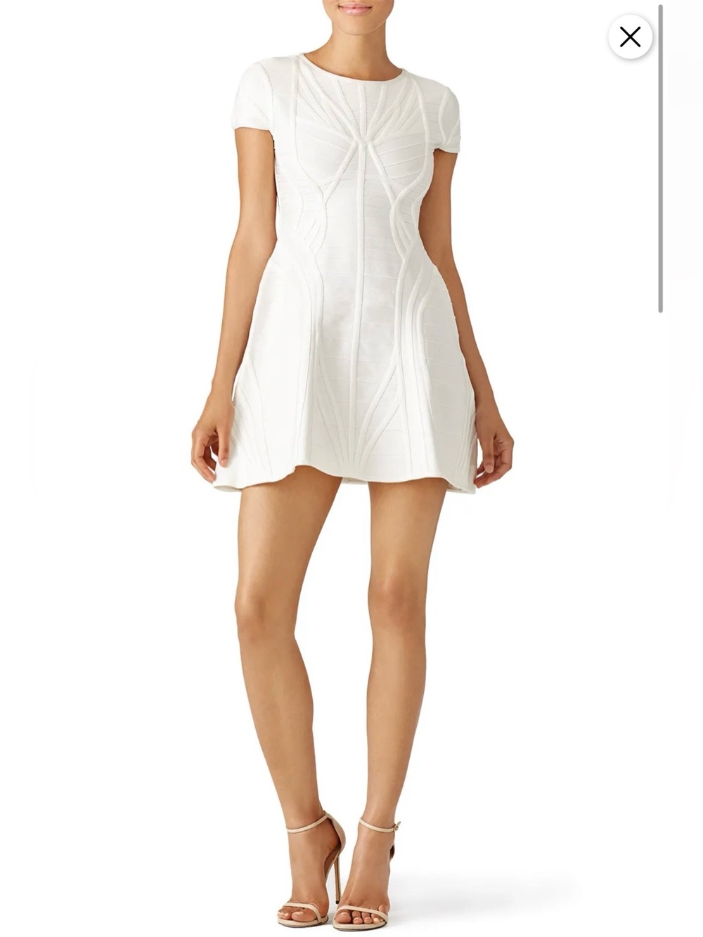 Herve Leger Kaysen dress White Short-Sleeve Fit & Flare Dress